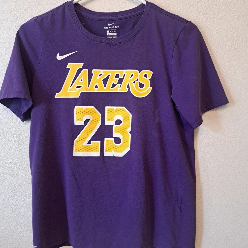 Nike Lakers Youth T-Shirt Bundle LeBron James 23 Purple Grey Kids Large 14-16